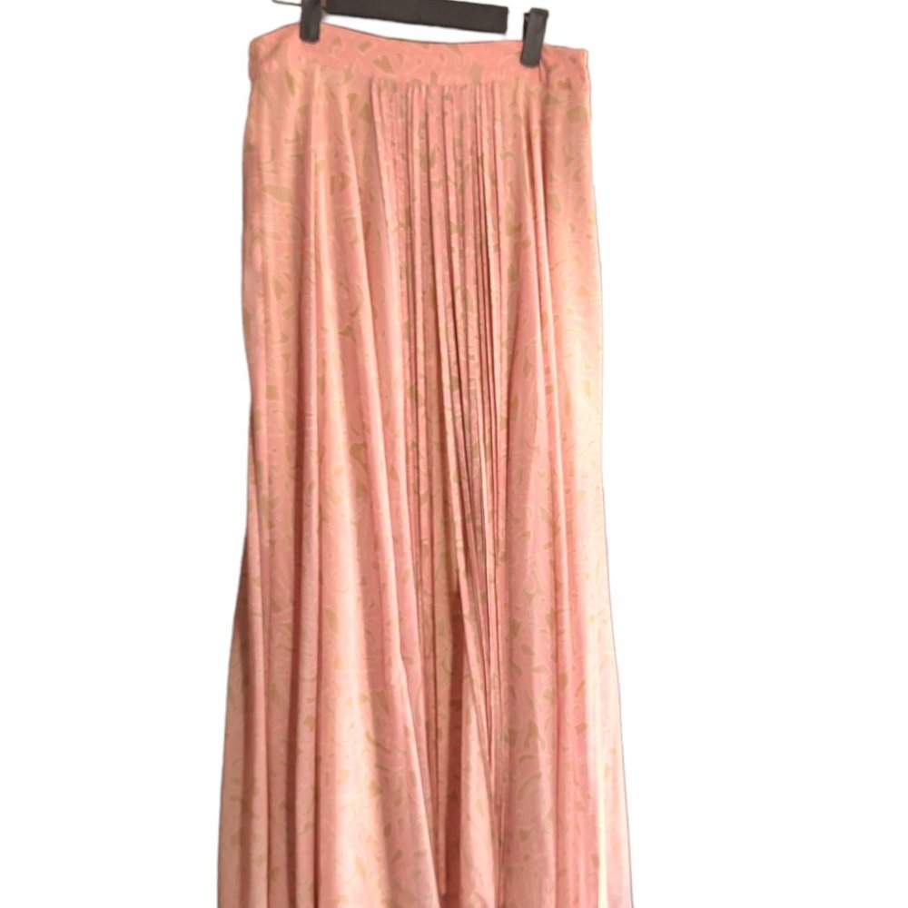Soft Surroundings Fringe Chiffon Pink Flowy Maxi Skirt Small NWOT - LAST CHANCE
